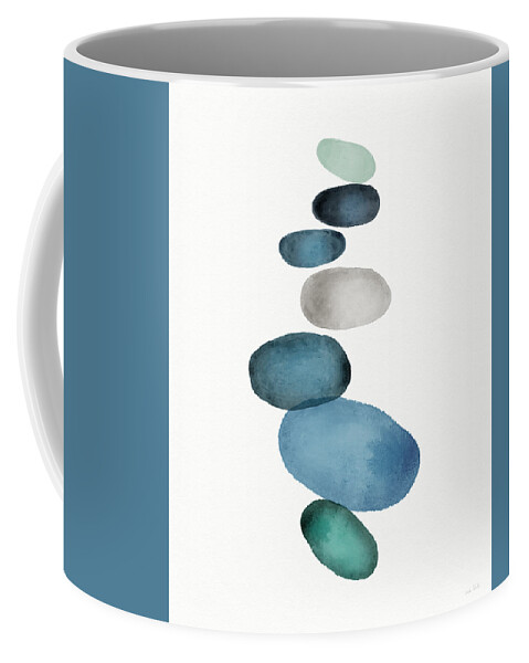 Modern Coffee Mug featuring the painting Beach Stones 1- Art by Linda Woods by Linda Woods