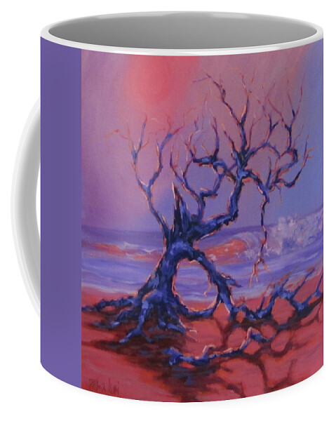 Trees Coffee Mug featuring the painting Beached by Karen Ilari