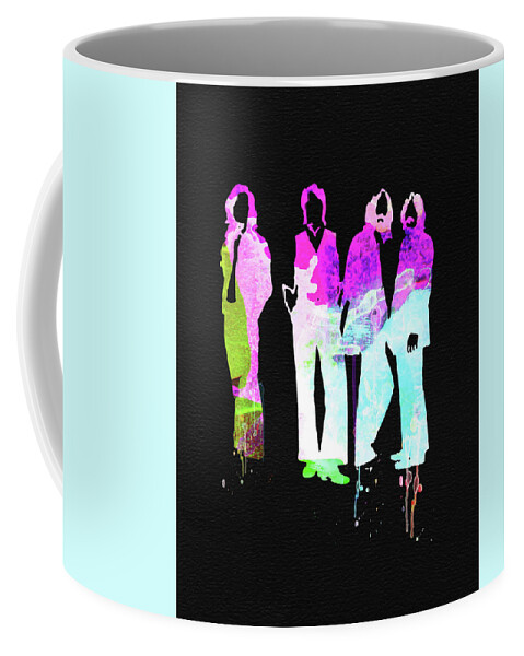  Coffee Mug featuring the mixed media Beatles Watercolor II by Naxart Studio