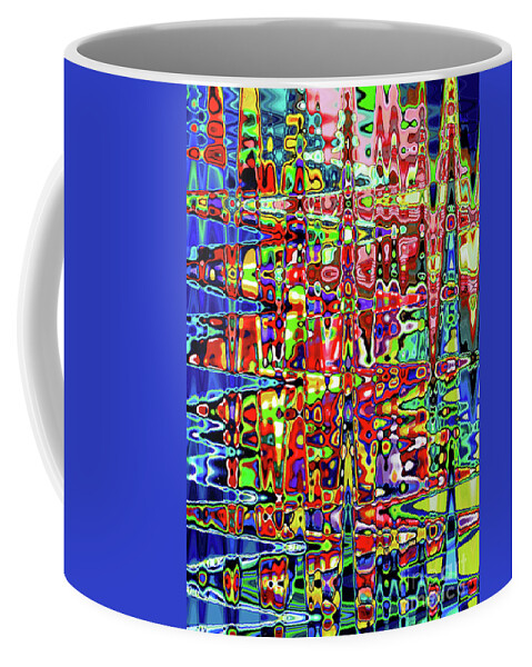 Beaujolais Coffee Mug featuring the digital art Beaujolais Abstract by Genevieve Esson
