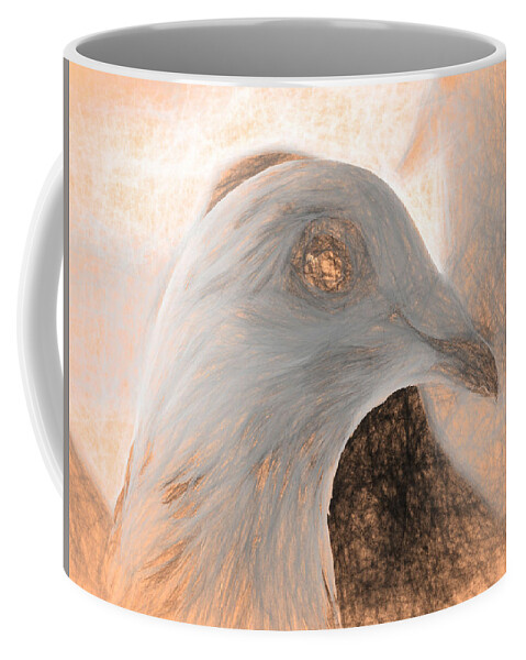 Pigeon Coffee Mug featuring the photograph Beautiful Racing Pigeon da Vinci by Don Northup