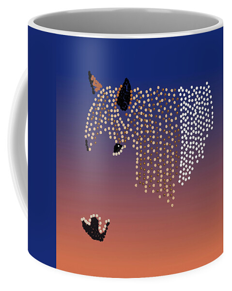 Bedazzled Coffee Mug featuring the digital art Bedazzled Horse's Mane by R Allen Swezey