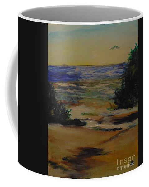 Plen Aire Coffee Mug featuring the painting Before the Fog by Saundra Johnson