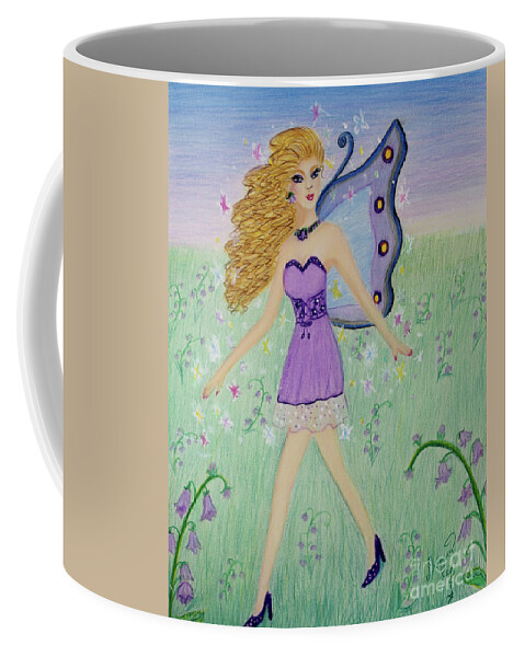 Art Coffee Mug featuring the painting Belle Fairy by Dorothy Lee