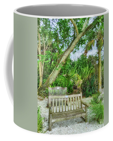 Bench Coffee Mug featuring the photograph Bench View by Portia Olaughlin