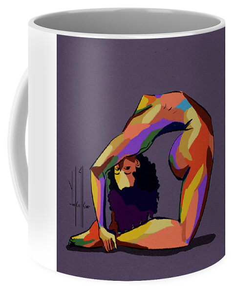Yoga Coffee Mug featuring the digital art Bend but don't break by Victor King
