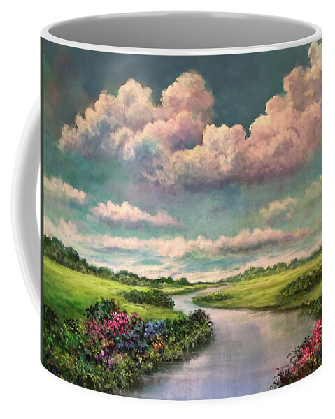 Paradise Coffee Mug featuring the painting Heaven by Rand Burns