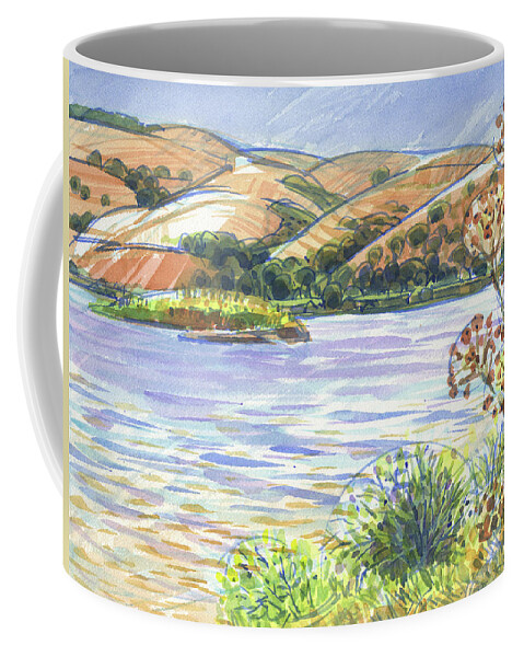Benicia Coffee Mug featuring the painting Benicia, Across the Strait by Judith Kunzle