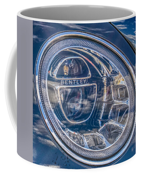 Bentley Coffee Mug featuring the photograph Bentley Bentayga Headlight by Anthony Giammarino