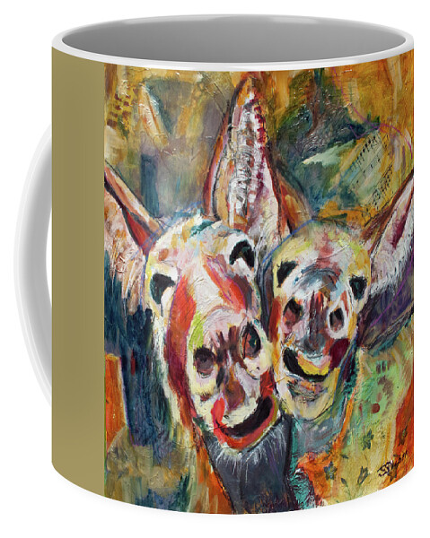 Animals Coffee Mug featuring the painting Best Pals by Sharon Sieben