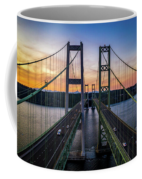 Bridge Coffee Mug featuring the photograph Between The Narrows by Clinton Ward