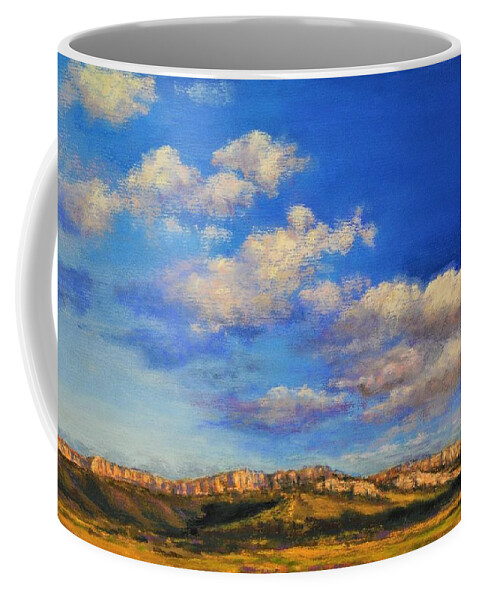 Sky Coffee Mug featuring the painting Big Sky Series I by Lee Tisch Bialczak