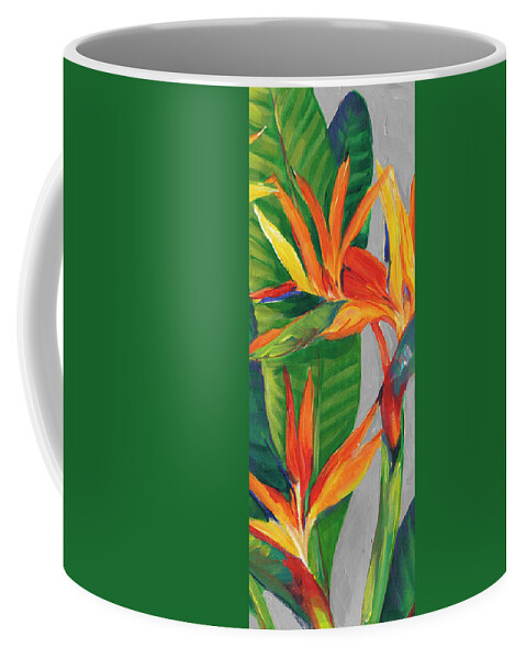 Botanical Coffee Mug featuring the painting Bird Of Paradise Triptych II by Tim Otoole