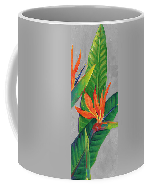 Botanical Coffee Mug featuring the painting Bird Of Paradise Triptych IIi by Tim Otoole