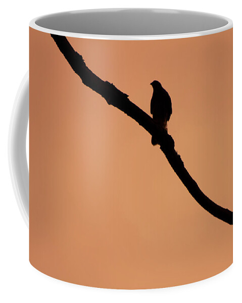 Bird Coffee Mug featuring the digital art Bird on a Branch by Geoff Jewett