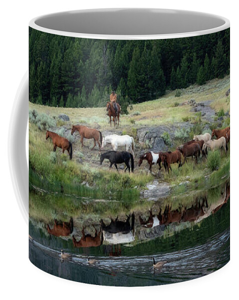 Cowboy Coffee Mug featuring the photograph Birds off a Feather by Pamela Steege