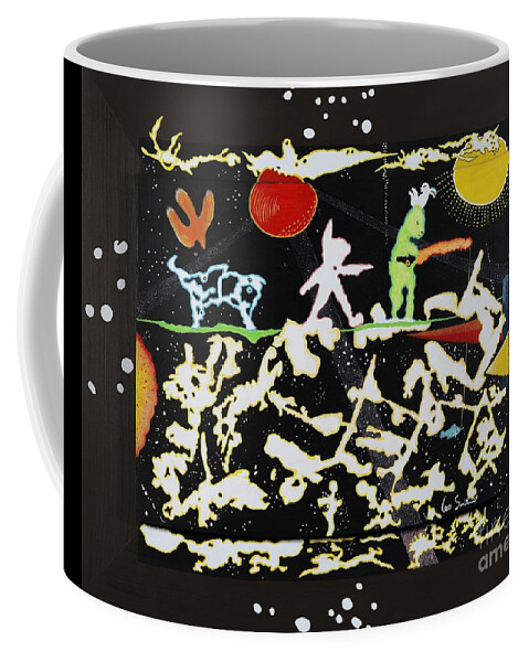 Leo Smith Coffee Mug featuring the painting Black Ice by Leo Smith