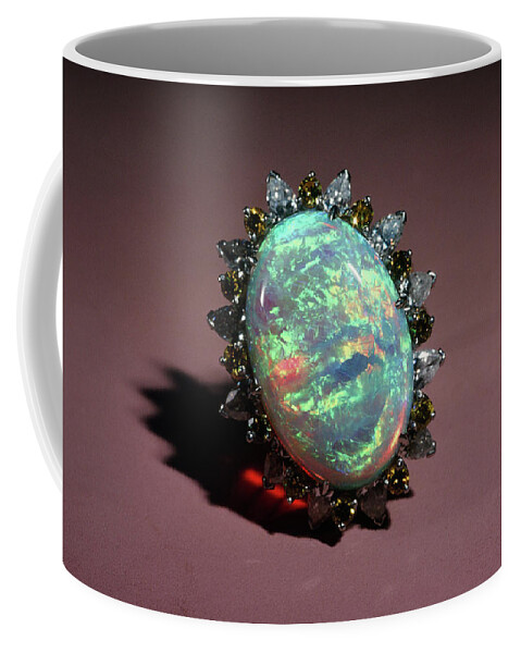Australia Coffee Mug featuring the photograph Black Opal Ring by Joel E. Arem