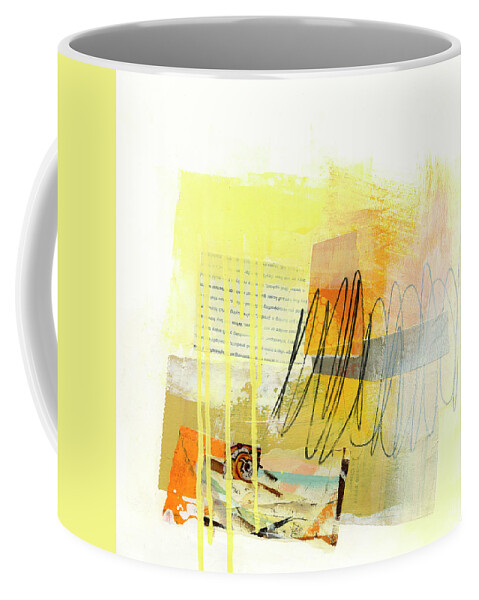Abstract Art Coffee Mug featuring the painting Black Scribble #3 by Jane Davies