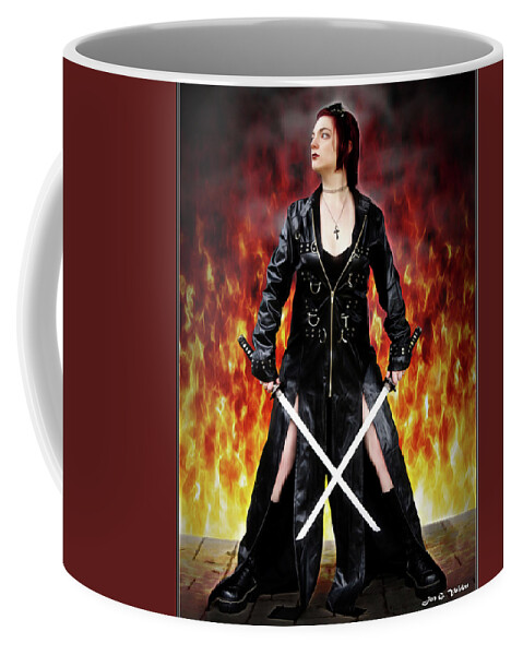Fire Coffee Mug featuring the photograph Blades by Jon Volden