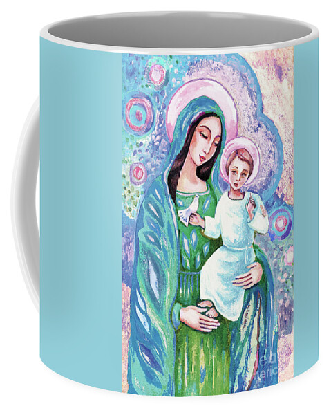 Mother And Child Coffee Mug featuring the painting Blessing from Heaven by Eva Campbell