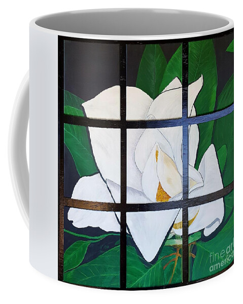 Magnolia Coffee Mug featuring the painting Blooming Magnolia by Elizabeth Mauldin