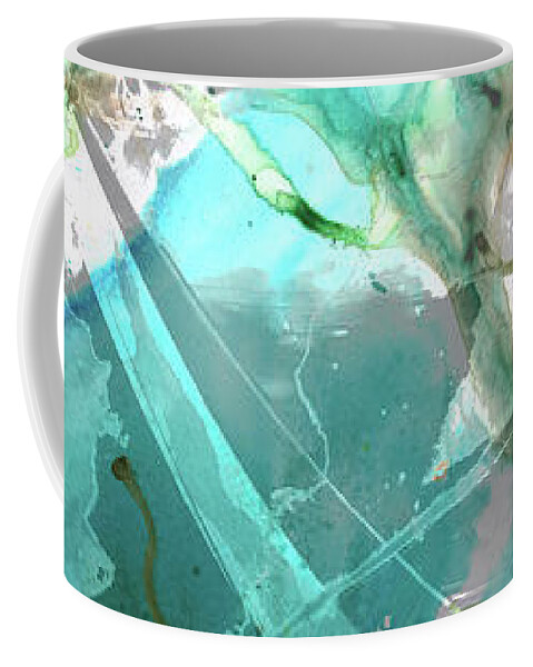 Blue Coffee Mug featuring the painting Blue Abstract Art - Excellence - Sharon Cummings by Sharon Cummings