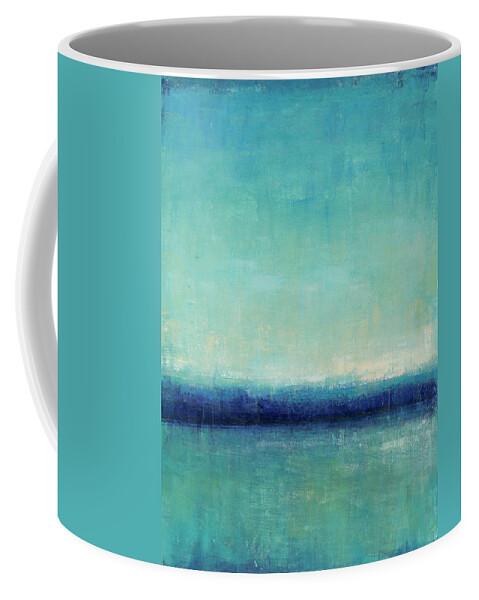 Coastal & Tropical+landscapes & Seascapes+coastal & Seascapes Coffee Mug featuring the painting Blue Horizon I by Tim Otoole