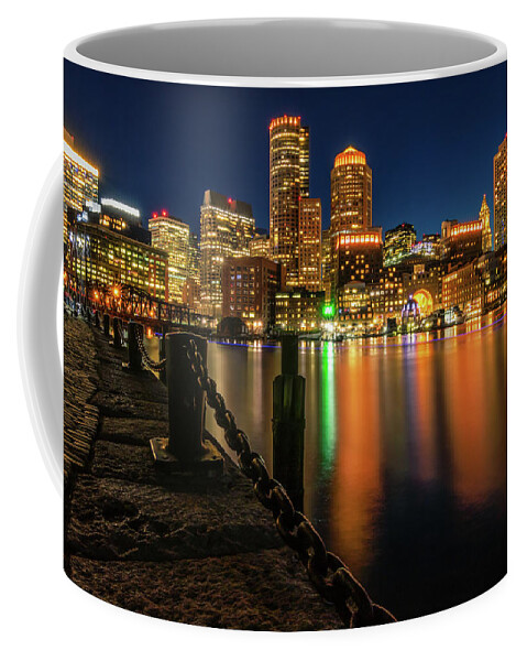 Boston Coffee Mug featuring the photograph Blue Hour at Boston's Fan Pier by Kristen Wilkinson
