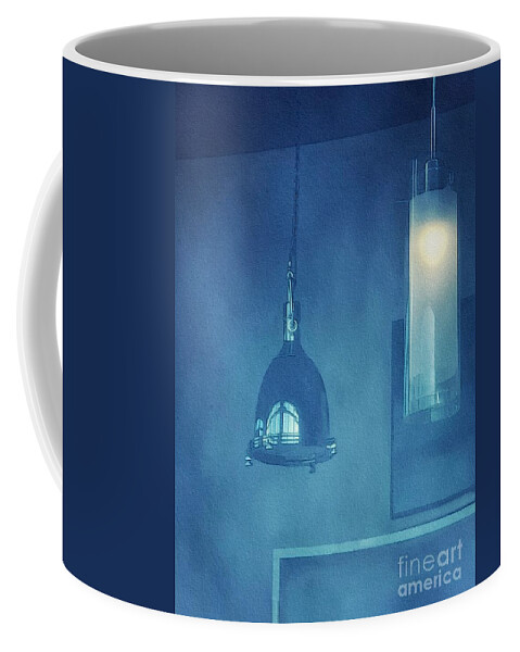 Light Coffee Mug featuring the photograph Blue Light Special by Diana Rajala