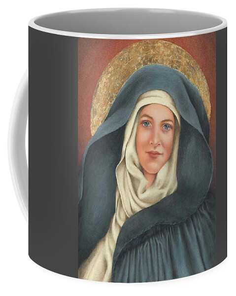 Blue Nun Coffee Mug featuring the painting Blue Nun by Valerie Evans