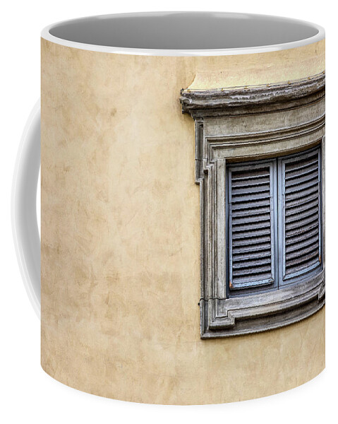 Window Coffee Mug featuring the photograph Blue Window of Florence by David Letts