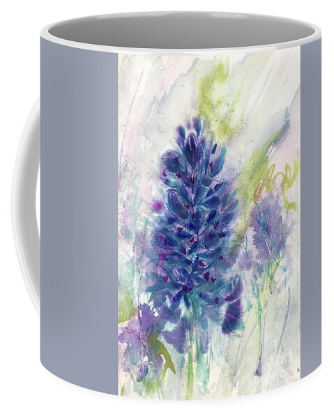 Texas Landscape Coffee Mug featuring the painting Bluesy Do by Francelle Theriot