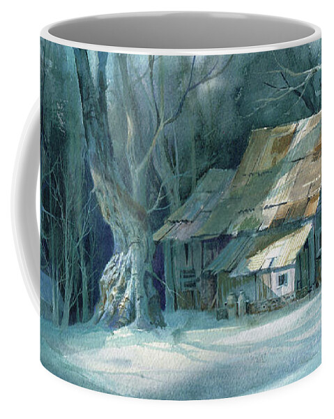 Michael Humphries Coffee Mug featuring the painting Boarded Up by Michael Humphries