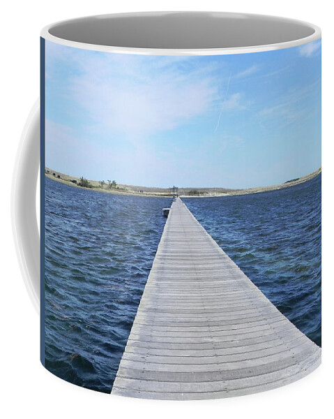 Boardwalk Beach Bay Sandwich Coffee Mug featuring the photograph Boardwalk by Kathleen Moroney