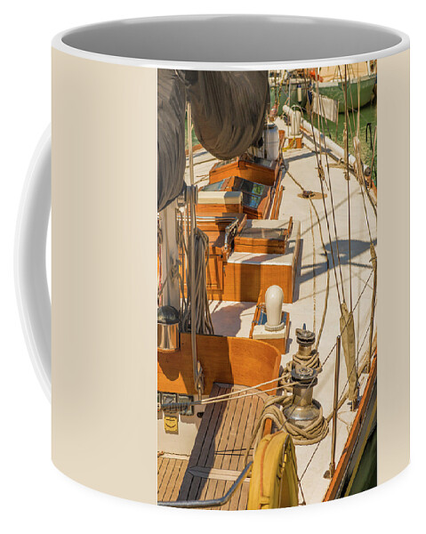Italy Coffee Mug featuring the photograph Boat Deck by Vivida Photo PC