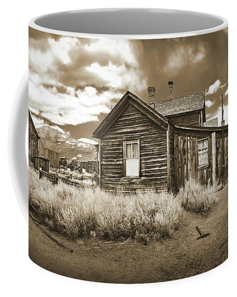 Bodie Coffee Mug featuring the photograph BODIE GHOST TOWN, SEPIA California by Don Schimmel