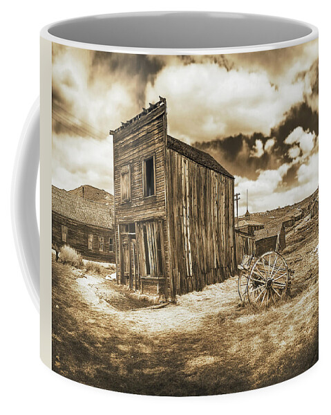 Old Coffee Mug featuring the photograph BODIE MAIN STREET, Bodie Ghost Town, California by Don Schimmel