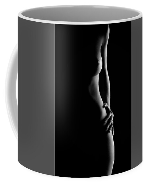 Nude Coffee Mug featuring the photograph Bodyscape nude woman standing by Johan Swanepoel