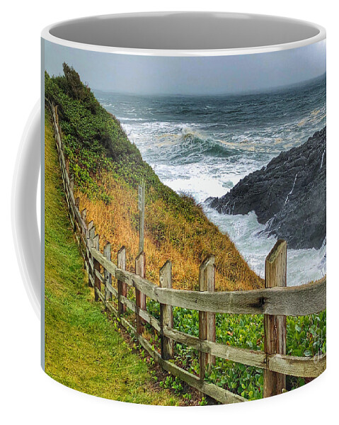 Photography Coffee Mug featuring the painting Boiler Bay by Jeanette French