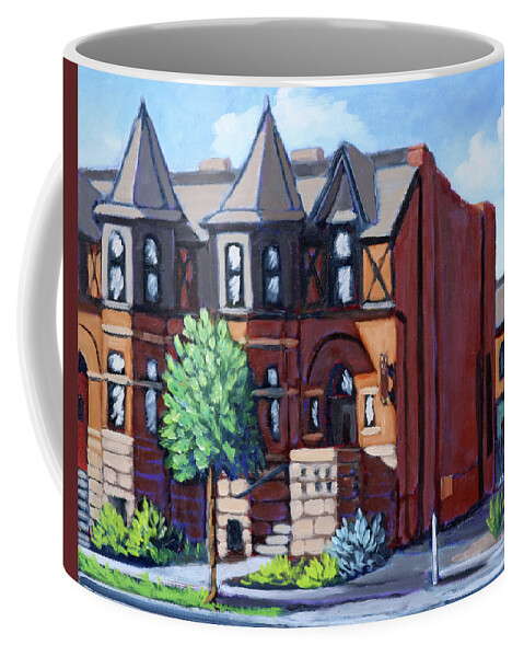 Building Coffee Mug featuring the painting BOISE Idaho St by Kevin Hughes