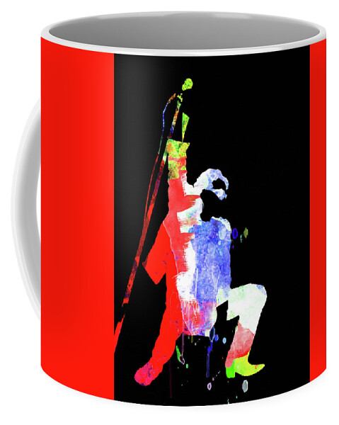 Bono Coffee Mug featuring the mixed media Bono Watercolor II by Naxart Studio