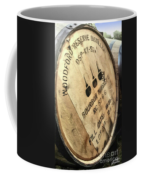 Bourbon Coffee Mug featuring the digital art Bourbon Barrel by CAC Graphics