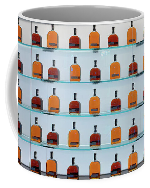 Woodford Reserve Coffee Mug featuring the photograph Bourbon Bottles by Susan Rissi Tregoning