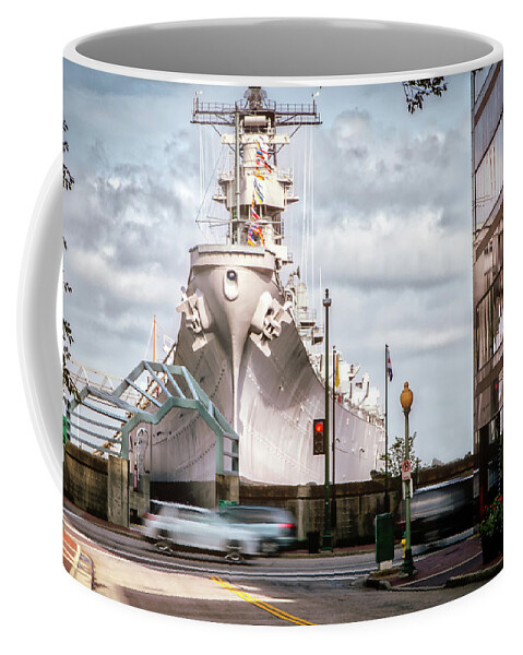 Battleship Coffee Mug featuring the photograph Boush Street by Bill Chizek