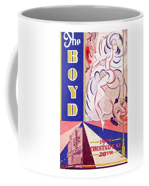 Boyd Theatre Coffee Mug featuring the mixed media Boyd Theatre Playbill Cover by Lau Art