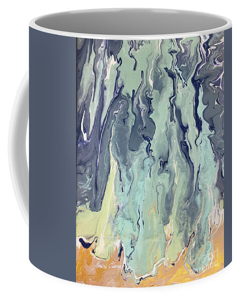 Ocean Coffee Mug featuring the painting Breathe by Monica Elena