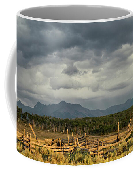 Clouds Coffee Mug featuring the photograph Brewing Storm Clouds by Denise Bush