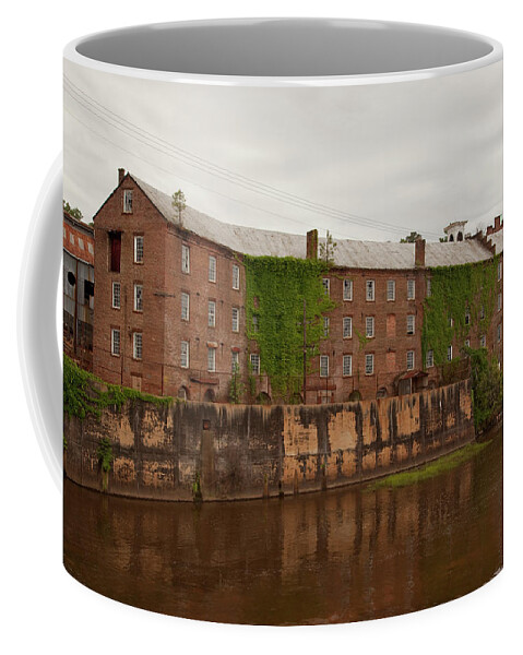 Stream Coffee Mug featuring the painting Brick Mill Factory Buildings by Carol Highsmith