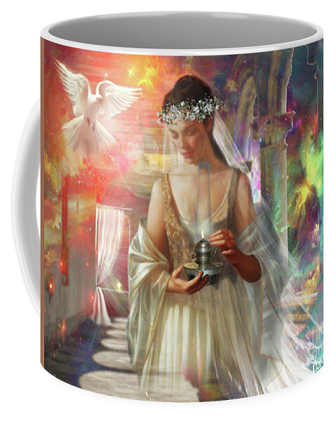 Bride Of Christ Coffee Mug featuring the digital art Bride Of Christ by Dolores Develde